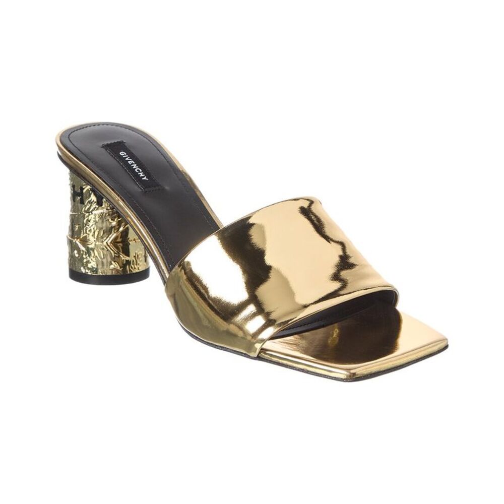 Givenchy Tapr 65 Patent Sandal, Gold
